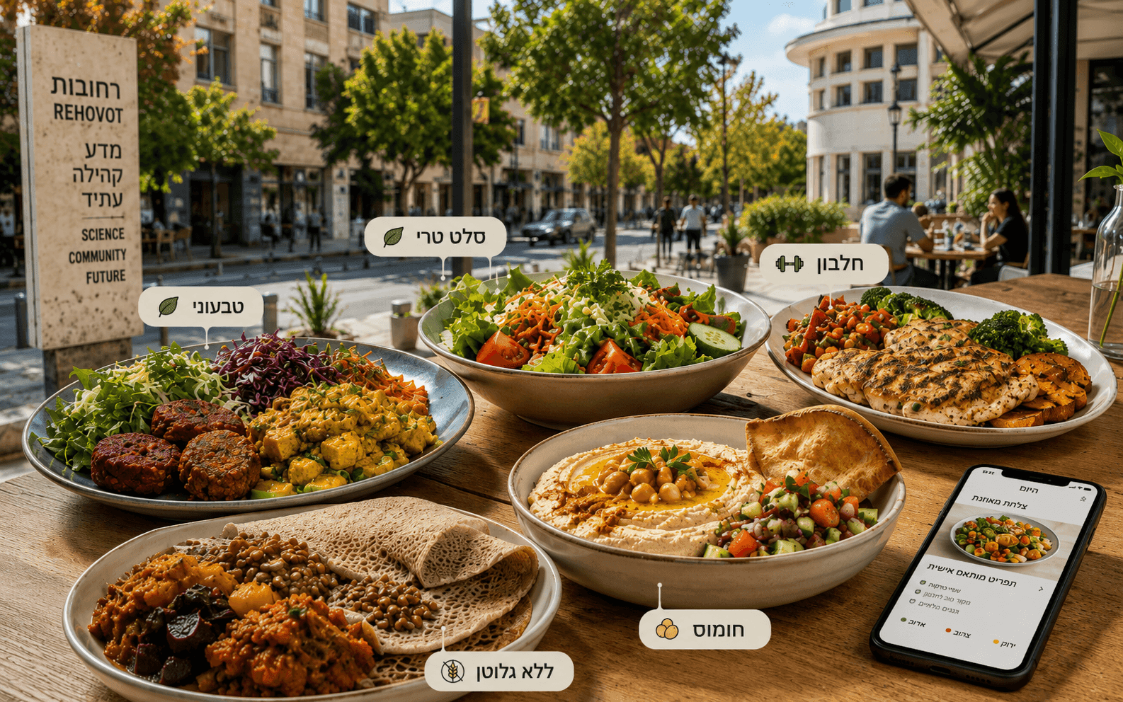 מסעדות בריאות ברחובות: ארוחות טבעוניות, קלילות ועשירות בחלבון