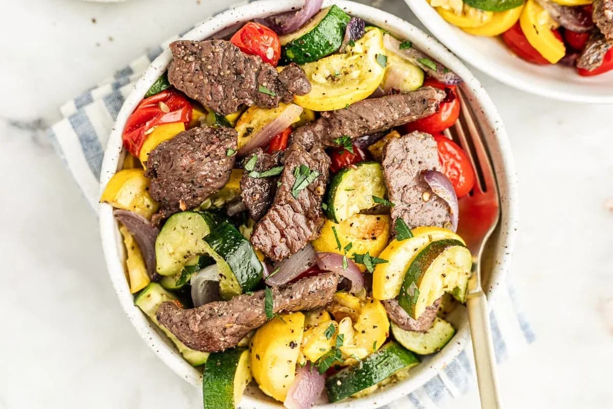 Beef Steak with Roasted Vegetables
